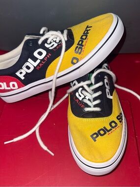 Polo by Ralph Lauren Kids Sneakers in Yellow, Black, Red, White